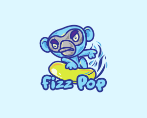 Monkey Water Surfer  logo design