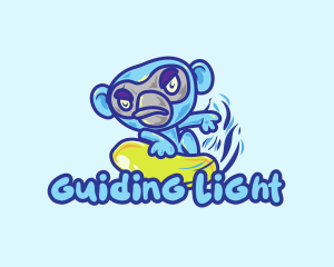 Monkey Water Surfer  logo design