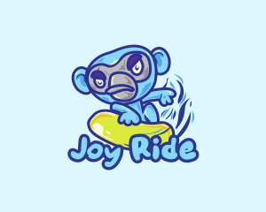 Monkey Water Surfer  logo design