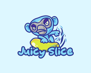 Monkey Water Surfer  logo design