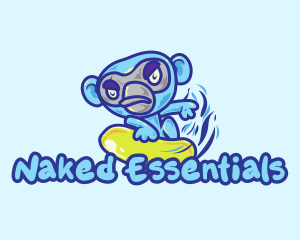 Monkey Water Surfer  logo design