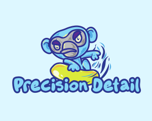 Monkey Water Surfer  logo design