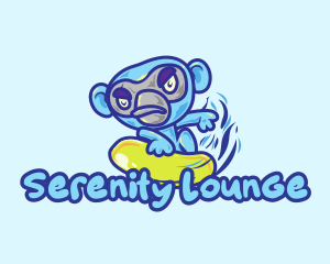 Monkey Water Surfer  logo design