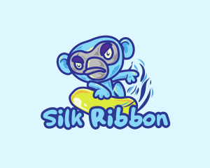 Monkey Water Surfer  logo design