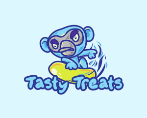 Monkey Water Surfer  logo design