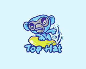 Monkey Water Surfer  logo design