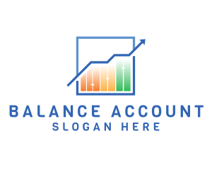 Statistics Graph Accounting logo design