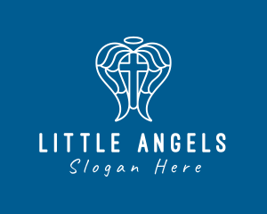 Holy Crucifix Angel Wings logo