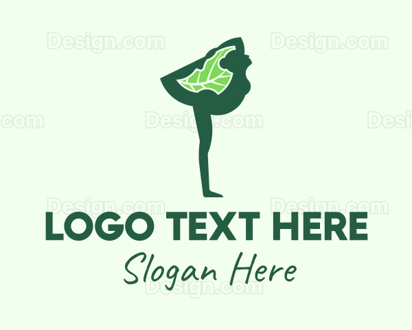 Natural Yoga Pose Logo