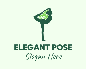 Natural Yoga Pose logo design