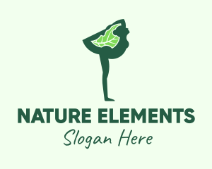 Natural Yoga Pose logo design