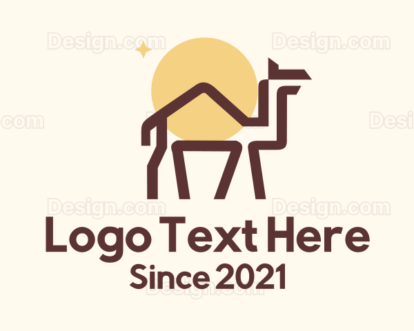 Minimalist Desert Camel Logo