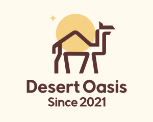 Minimalist Desert Camel logo