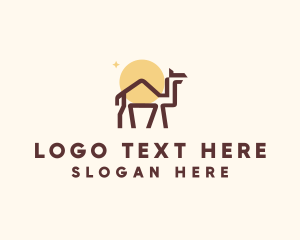 Minimalist Desert Camel Logo