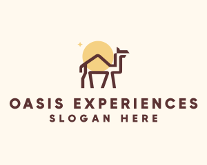 Minimalist Desert Camel logo