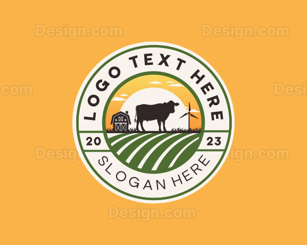 Cow Animal Ranch Logo