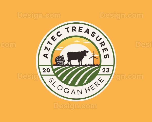 Cow Animal Ranch Logo