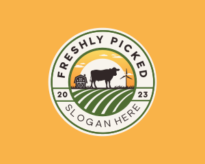 Cow Animal Ranch logo design