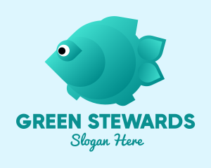 Green Pet Flatfish  logo design