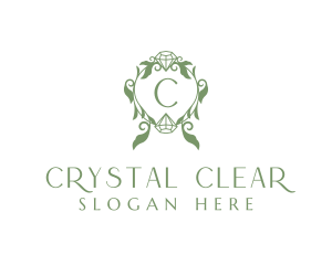 Diamond Jeweler Wreath logo design