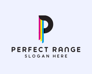 Colorful Paint Letter P logo design