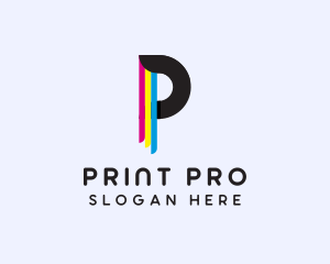 Colorful Paint Letter P logo design