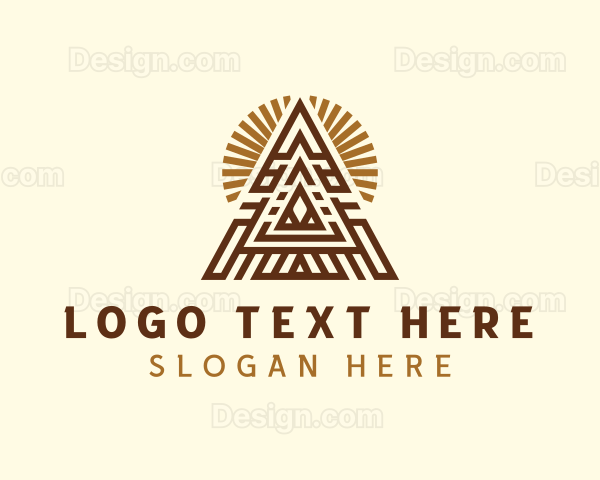 Ethnic Mayan Pyramid Logo