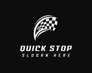 Swoosh Racing Flag logo design