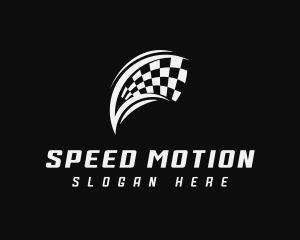 Swoosh Racing Flag logo design