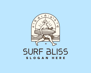 Abstract Surfer Surfboard logo