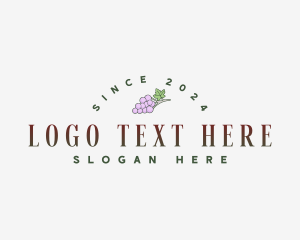 Winery Grape Fruit Logo