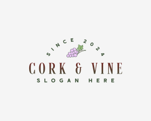 Winery Grape Fruit logo design