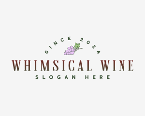 Winery Grape Fruit logo design