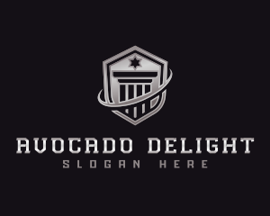 Shield Column Security logo design