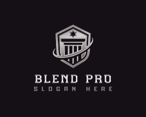 Shield Column Security logo design