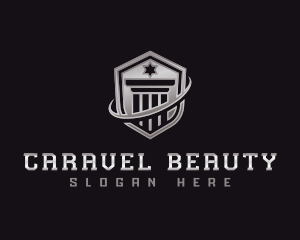 Shield Column Security logo design