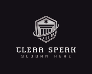 Shield Column Security logo design