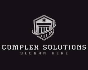 Shield Column Security logo design