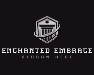 Shield Column Security logo design