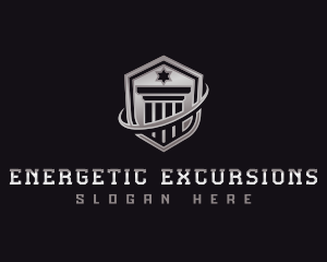 Shield Column Security logo design