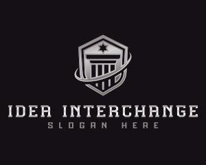 Shield Column Security logo design