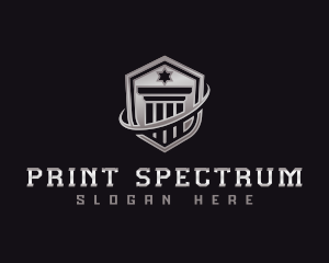 Shield Column Security logo design