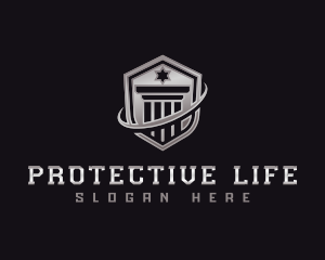 Shield Column Security logo design