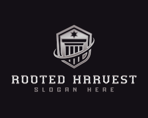 Shield Column Security logo design