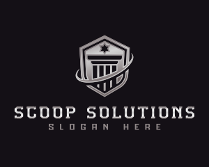 Shield Column Security logo design