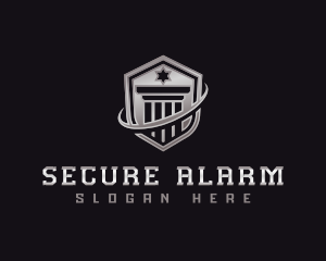 Shield Column Security logo design