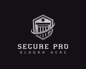 Shield Column Security logo design