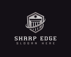 Shield Column Security logo design