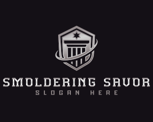 Shield Column Security logo design