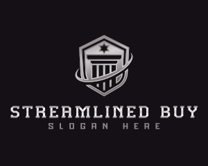 Shield Column Security logo design